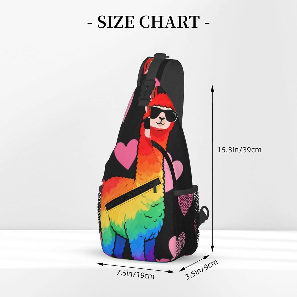 Sling Backpack for Women Men Multipurpose Anti-Theft Gym Bags Sack Daypack Outdoor Backpack Carry On Bag, Lgbt Heart Beat Pride Single Shoulder Messenger Bag