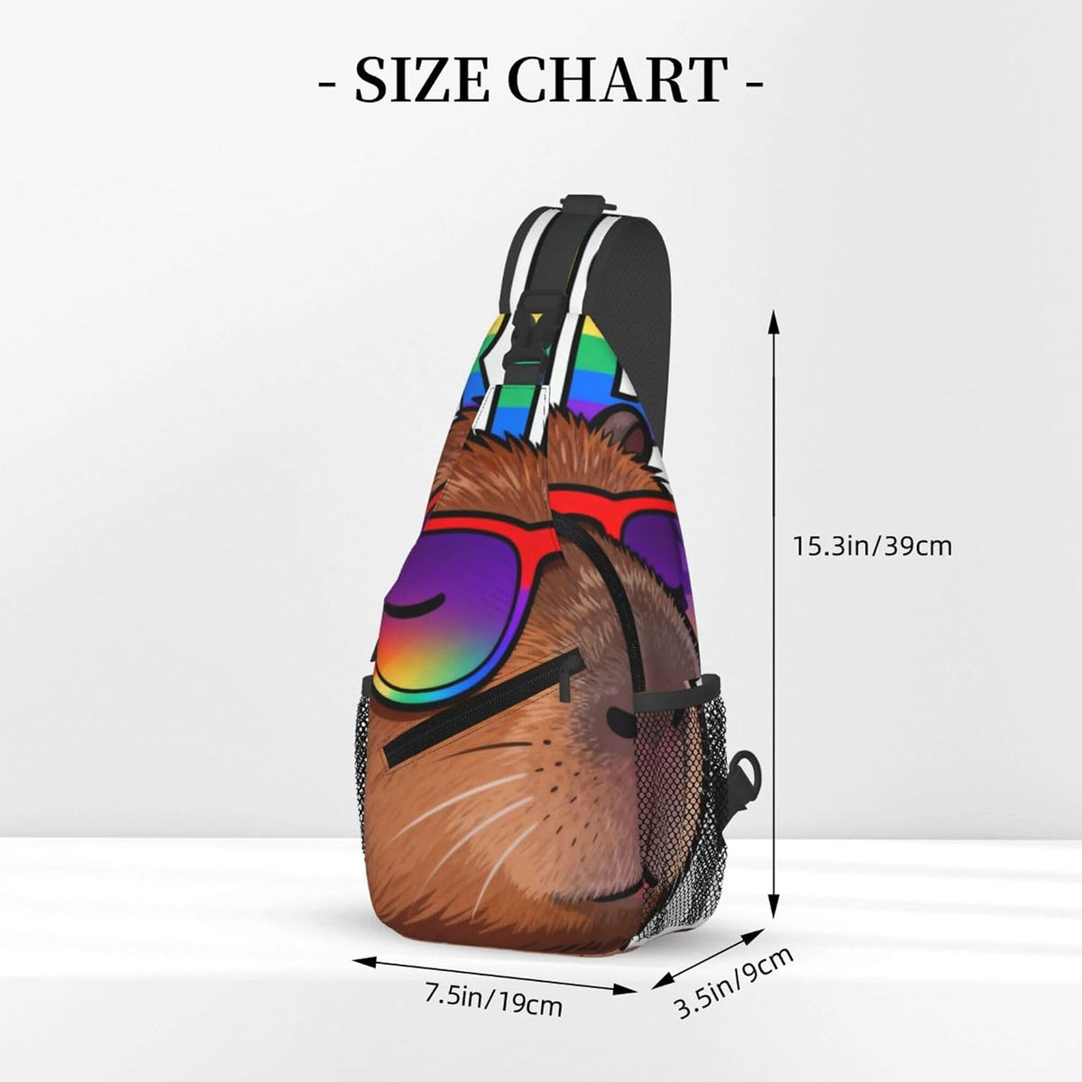 Sling Backpack for Women Men Multipurpose Anti-Theft Gym Bags Sack Daypack Outdoor Backpack Carry On Bag, Lgbt Heart Beat Pride Single Shoulder Messenger Bag