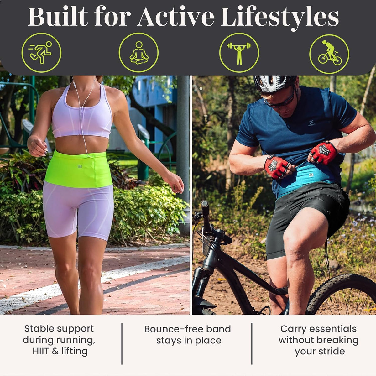 No-Bounce Running Belt & Money Belt for Men & Women – 4-Pocket Fanny Pack with Zip Pocket, Phone & Passport Holder, Fits Insulin Pumps & Medical Devices – Travel, Running, Workout