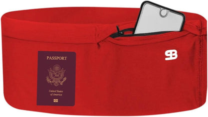 No-Bounce Running Belt & Money Belt for Men & Women – 4-Pocket Fanny Pack with Zip Pocket, Phone & Passport Holder, Fits Insulin Pumps & Medical Devices – Travel, Running, Workout