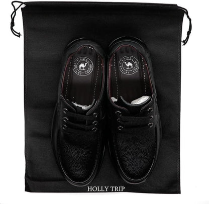 Pack of 10 Travel Shoe Bags, Portable Travel Non-Woven Shoe Packing Organizers Tote Bags w/Drawstring For Men and Women, 15.3"x11.5" (Multicolor)