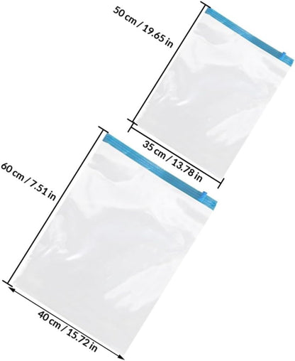 12pcs Roll up Vacuum Compression Bags for Travel Suitcases, Pa+pe Material, Manual Seal, Space Saving Storage Bags for Clothes and Socks