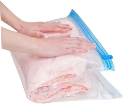 12pcs Roll up Vacuum Compression Bags for Travel Suitcases, Pa+pe Material, Manual Seal, Space Saving Storage Bags for Clothes and Socks