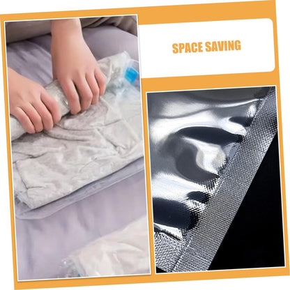 12pcs Roll up Vacuum Compression Bags for Travel Suitcases, Pa+pe Material, Manual Seal, Space Saving Storage Bags for Clothes and Socks