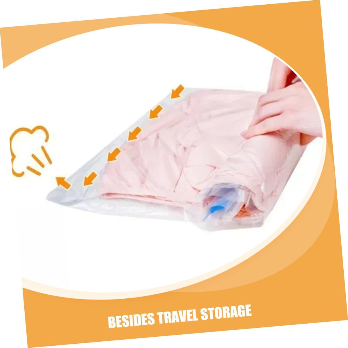 12pcs Roll up Vacuum Compression Bags for Travel Suitcases, Pa+pe Material, Manual Seal, Space Saving Storage Bags for Clothes and Socks