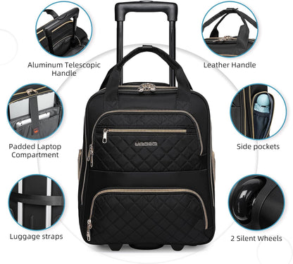 Softside Carry On Luggage, Expandable Carry On Luggage 22x14x9 Airline Approved Underseat Suitcase with Spinner Wheels TSA Lock, Pink (16/20/BP/TB)