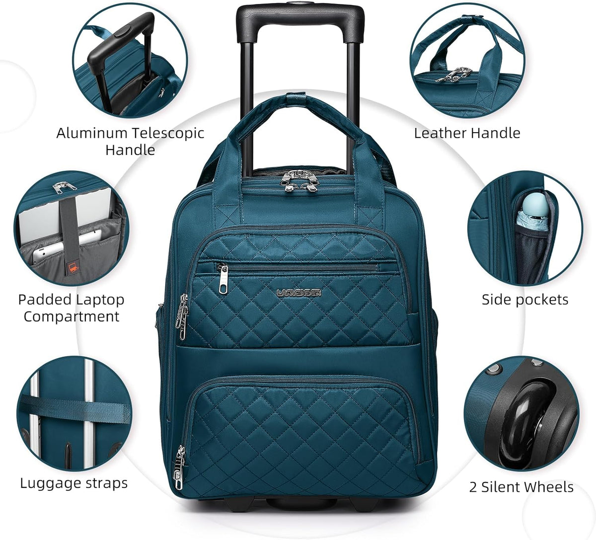 Softside Carry On Luggage, Expandable Carry On Luggage 22x14x9 Airline Approved Underseat Suitcase with Spinner Wheels TSA Lock, Pink (16/20/BP/TB)