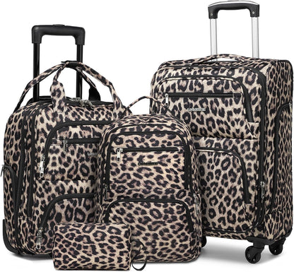 Softside Carry On Luggage, Expandable Carry On Luggage 22x14x9 Airline Approved Underseat Suitcase with Spinner Wheels TSA Lock, Pink (16/20/BP/TB)