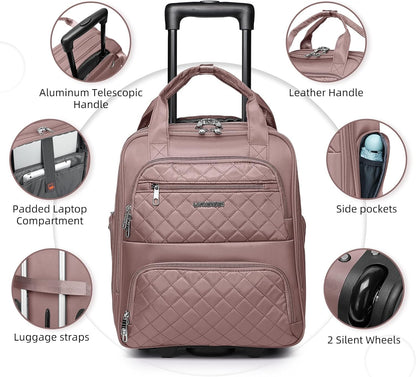 Softside Carry On Luggage, Expandable Carry On Luggage 22x14x9 Airline Approved Underseat Suitcase with Spinner Wheels TSA Lock, Pink (16/20/BP/TB)