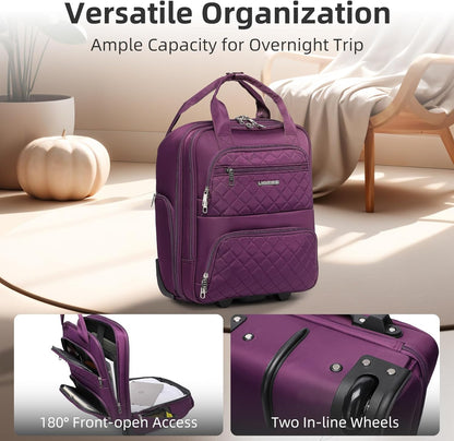 Softside Carry On Luggage, Expandable Carry On Luggage 22x14x9 Airline Approved Underseat Suitcase with Spinner Wheels TSA Lock, Pink (16/20/BP/TB)