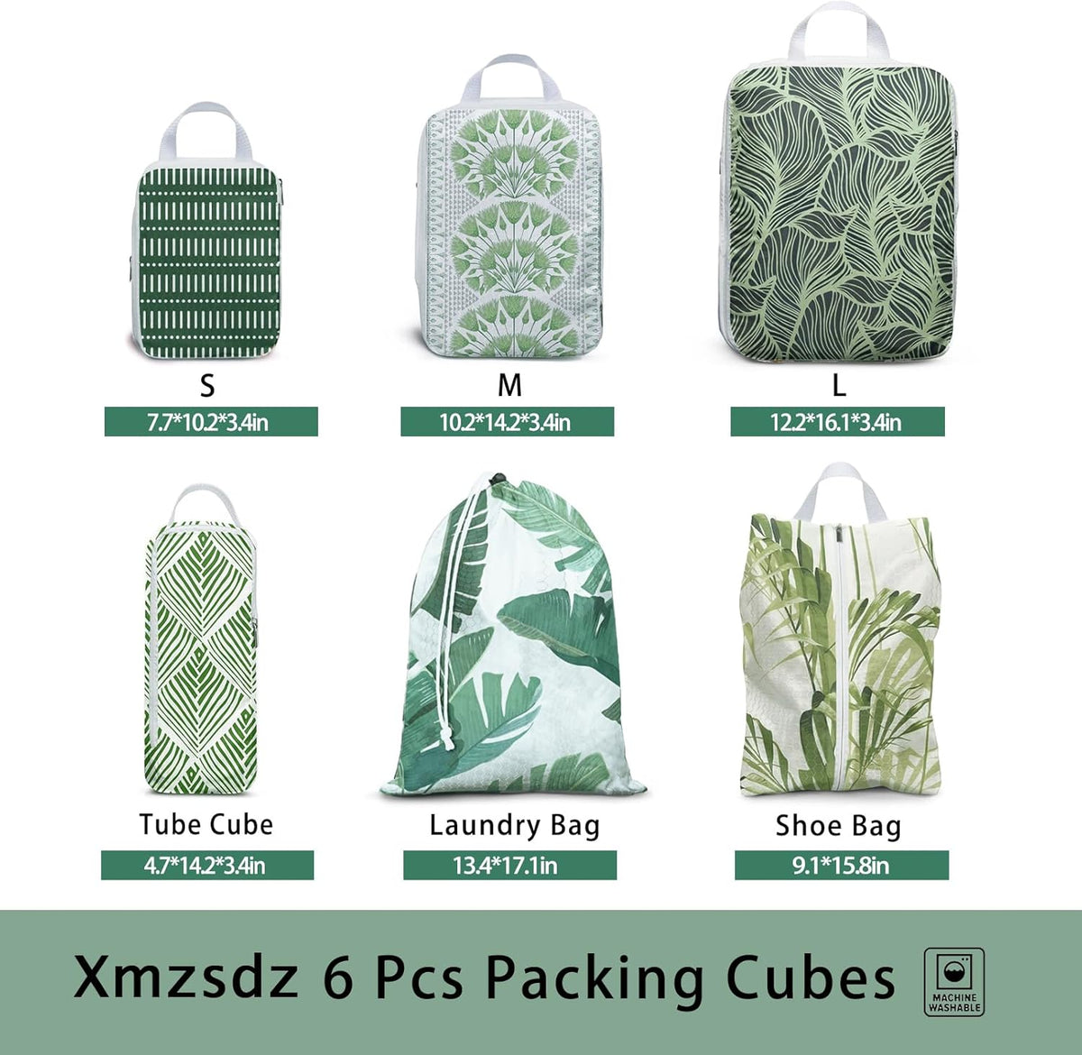 8 Pcs Compression Packing Cubes for Travel, Lightweight Waterproof Luggage Organizer Bags Set, Washable Packaging Cubes for Women Backpack Carry-On Suitcases