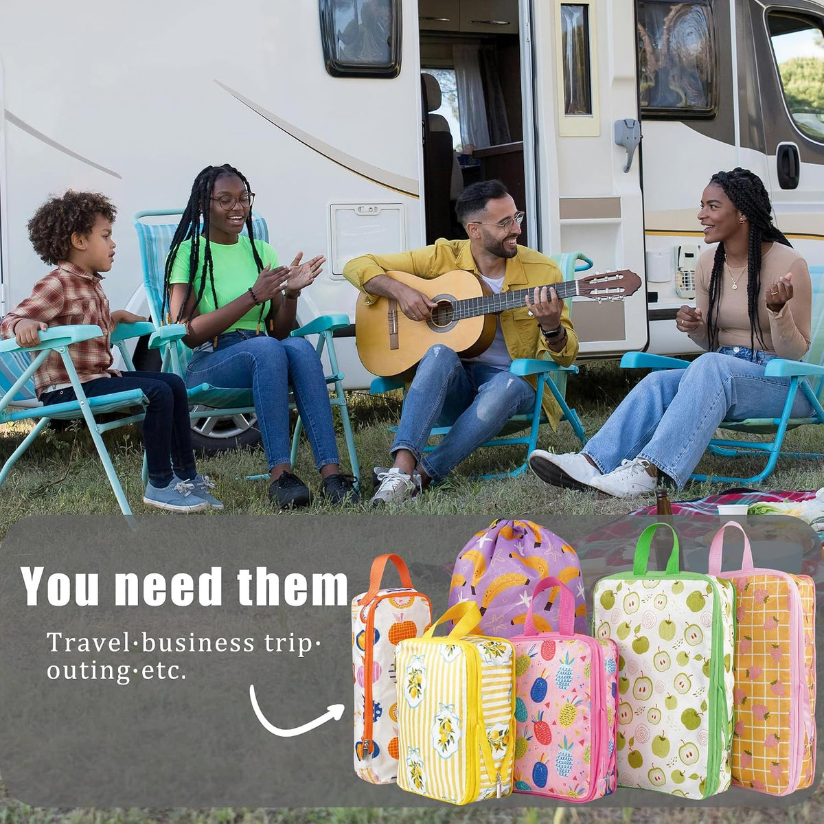 8 Pcs Compression Packing Cubes for Travel, Lightweight Waterproof Luggage Organizer Bags Set, Washable Packaging Cubes for Women Backpack Carry-On Suitcases