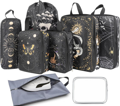 8 Pcs Compression Packing Cubes for Travel, Lightweight Waterproof Luggage Organizer Bags Set, Washable Packaging Cubes for Women Backpack Carry-On Suitcases