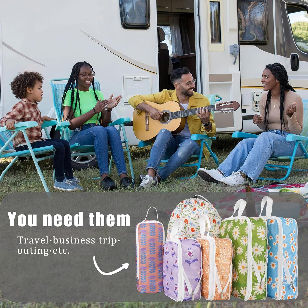 8 Pcs Compression Packing Cubes for Travel, Lightweight Waterproof Luggage Organizer Bags Set, Washable Packaging Cubes for Women Backpack Carry-On Suitcases
