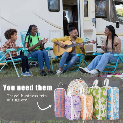 8 Pcs Compression Packing Cubes for Travel, Lightweight Waterproof Luggage Organizer Bags Set, Washable Packaging Cubes for Women Backpack Carry-On Suitcases