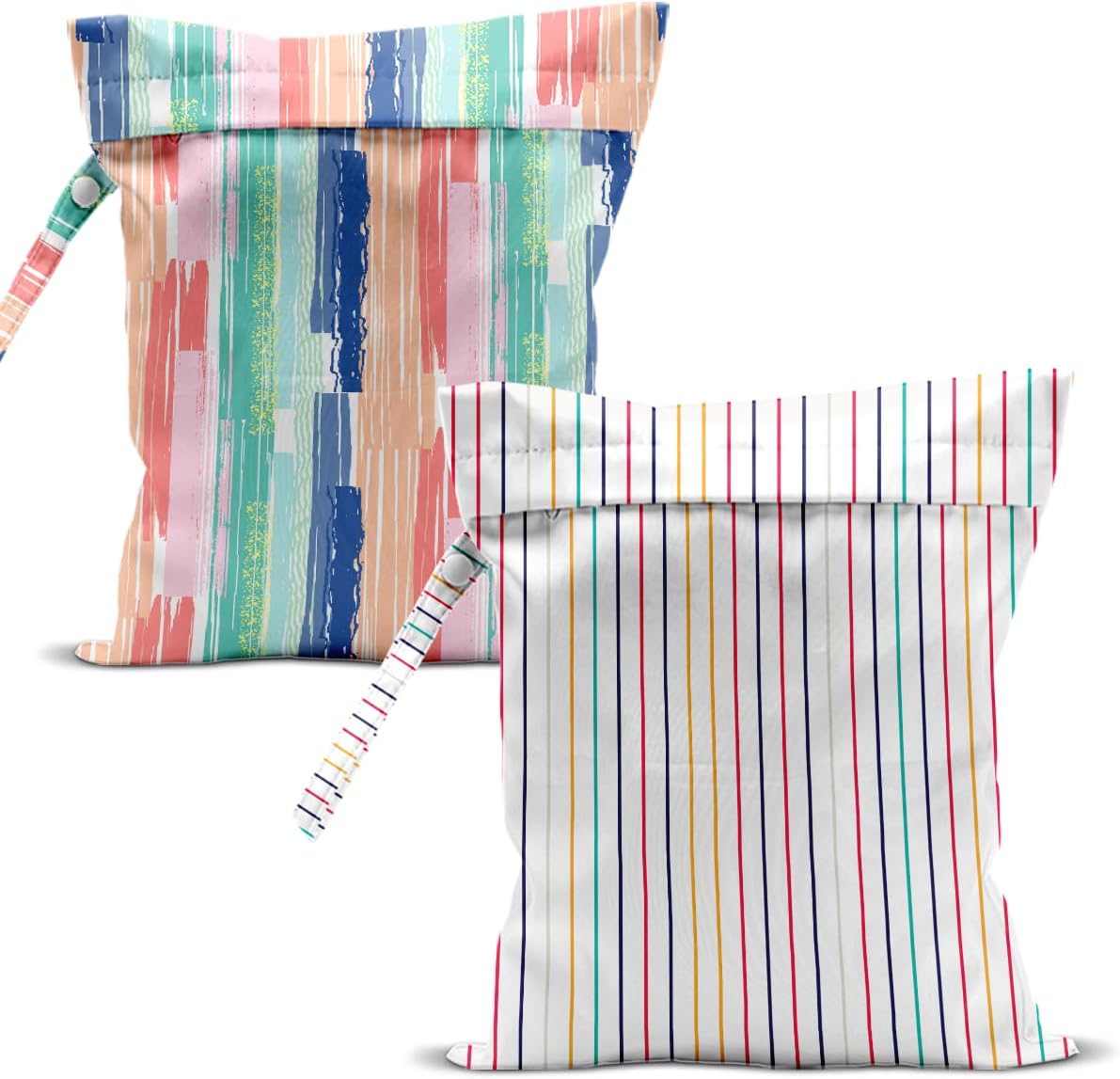 Swimsuit Bag Wet Bags for Travel Reusable Waterproof Dry Bags Diaper Bag Abstract Stripe Wet Bag for Swimsuit Towels Beach Gym 10.2×12.6 Inches
