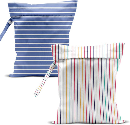 Swimsuit Bag Wet Bags for Travel Reusable Waterproof Dry Bags Diaper Bag Abstract Stripe Wet Bag for Swimsuit Towels Beach Gym 10.2×12.6 Inches