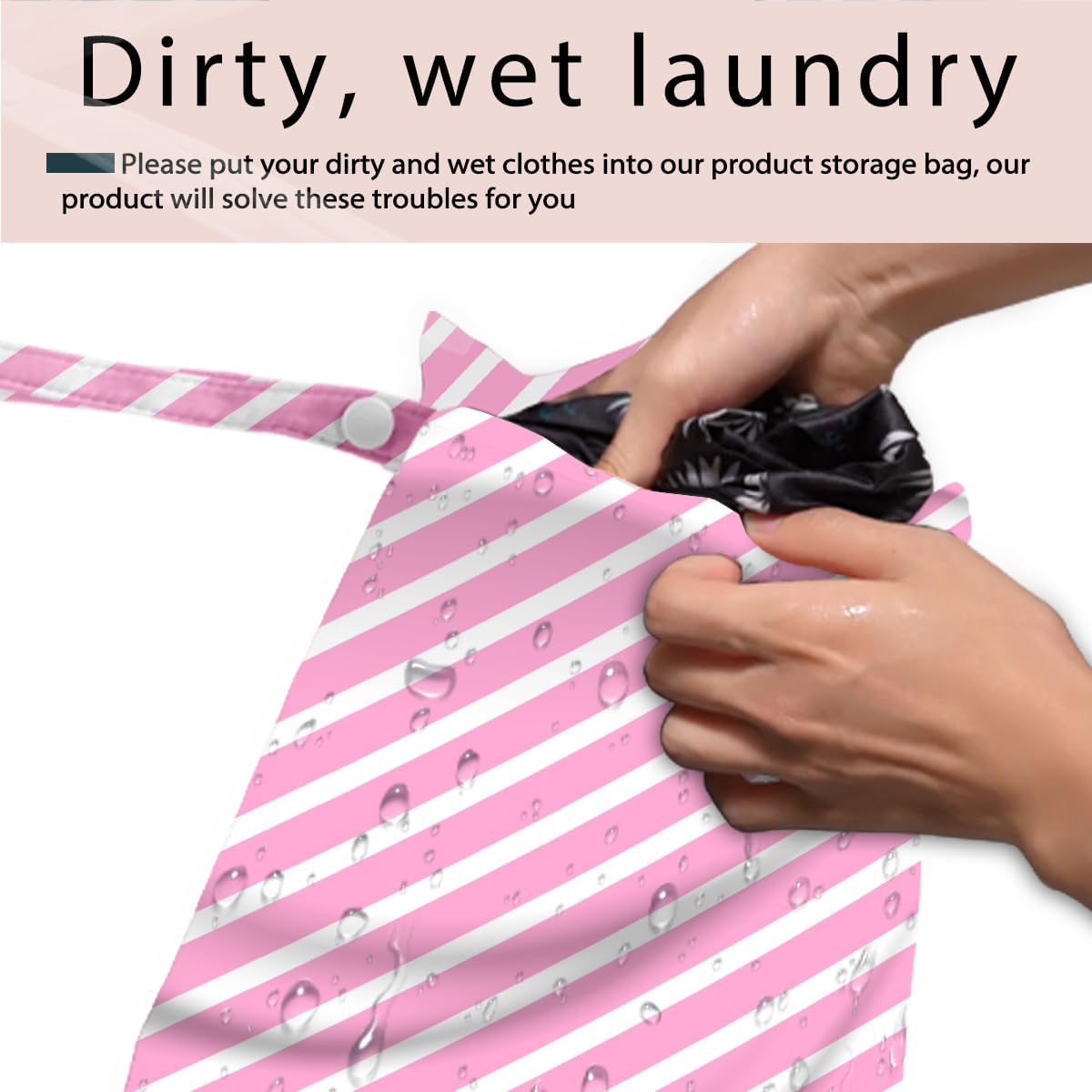 Swimsuit Bag Wet Bags for Travel Reusable Waterproof Dry Bags Diaper Bag Abstract Stripe Wet Bag for Swimsuit Towels Beach Gym 10.2×12.6 Inches