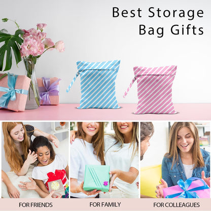 Swimsuit Bag Wet Bags for Travel Reusable Waterproof Dry Bags Diaper Bag Abstract Stripe Wet Bag for Swimsuit Towels Beach Gym 10.2×12.6 Inches