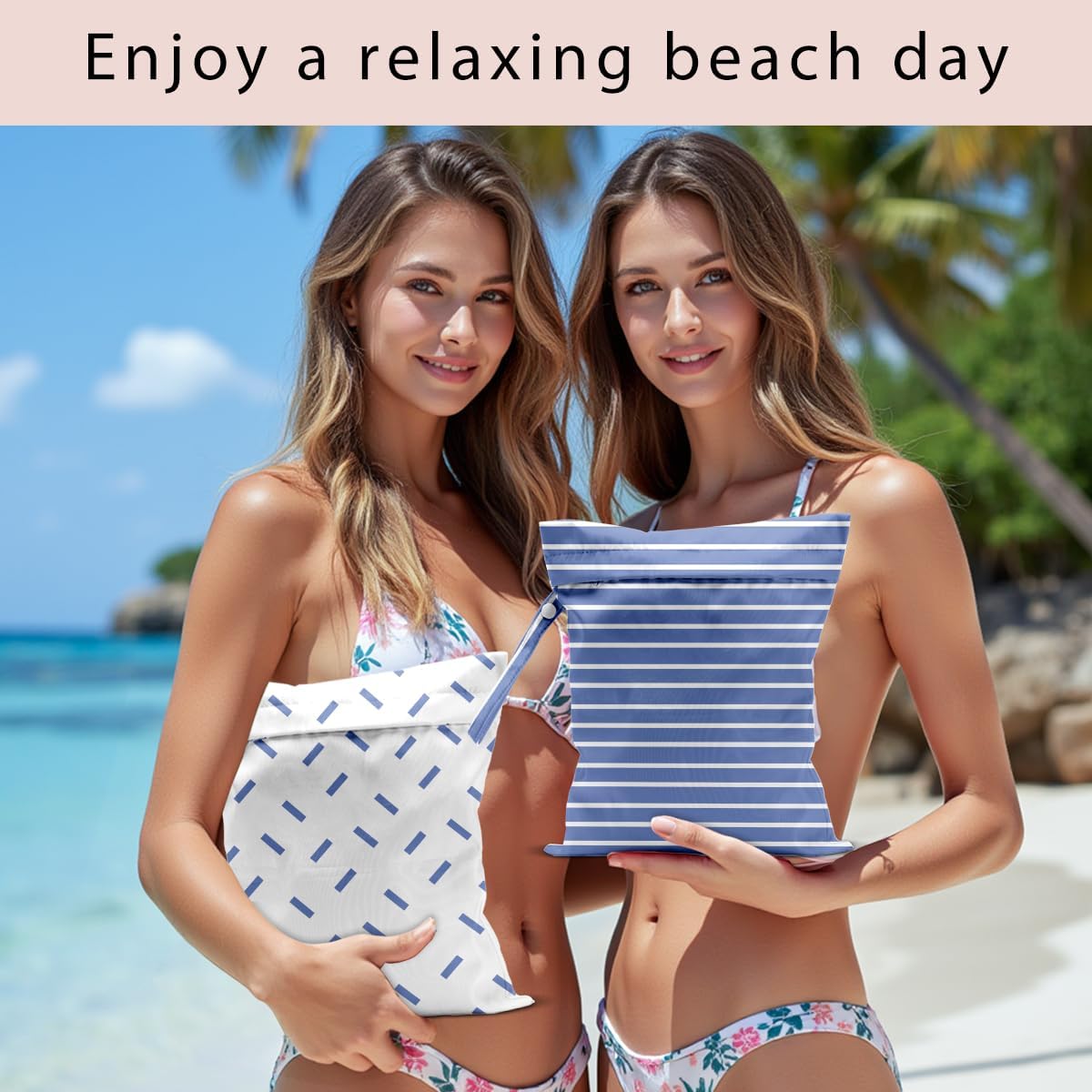 Swimsuit Bag Wet Bags for Travel Reusable Waterproof Dry Bags Diaper Bag Abstract Stripe Wet Bag for Swimsuit Towels Beach Gym 10.2×12.6 Inches