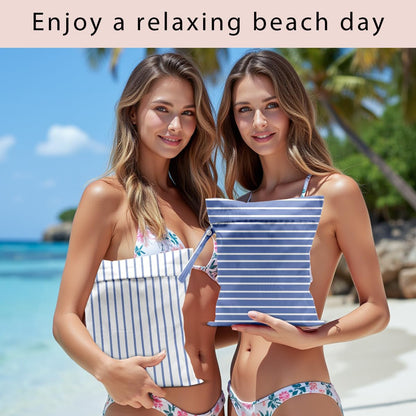 Swimsuit Bag Wet Bags for Travel Reusable Waterproof Dry Bags Diaper Bag Abstract Stripe Wet Bag for Swimsuit Towels Beach Gym 10.2×12.6 Inches