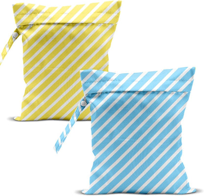 Swimsuit Bag Wet Bags for Travel Reusable Waterproof Dry Bags Diaper Bag Abstract Stripe Wet Bag for Swimsuit Towels Beach Gym 10.2×12.6 Inches