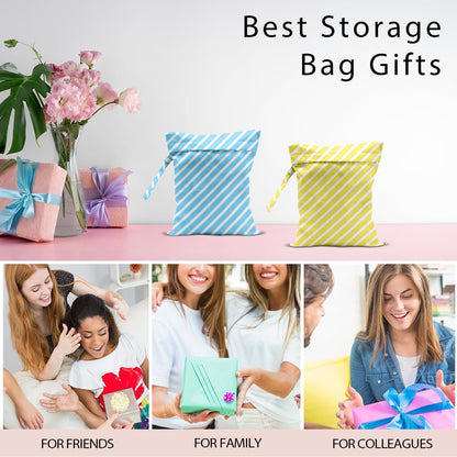 Swimsuit Bag Wet Bags for Travel Reusable Waterproof Dry Bags Diaper Bag Abstract Stripe Wet Bag for Swimsuit Towels Beach Gym 10.2×12.6 Inches