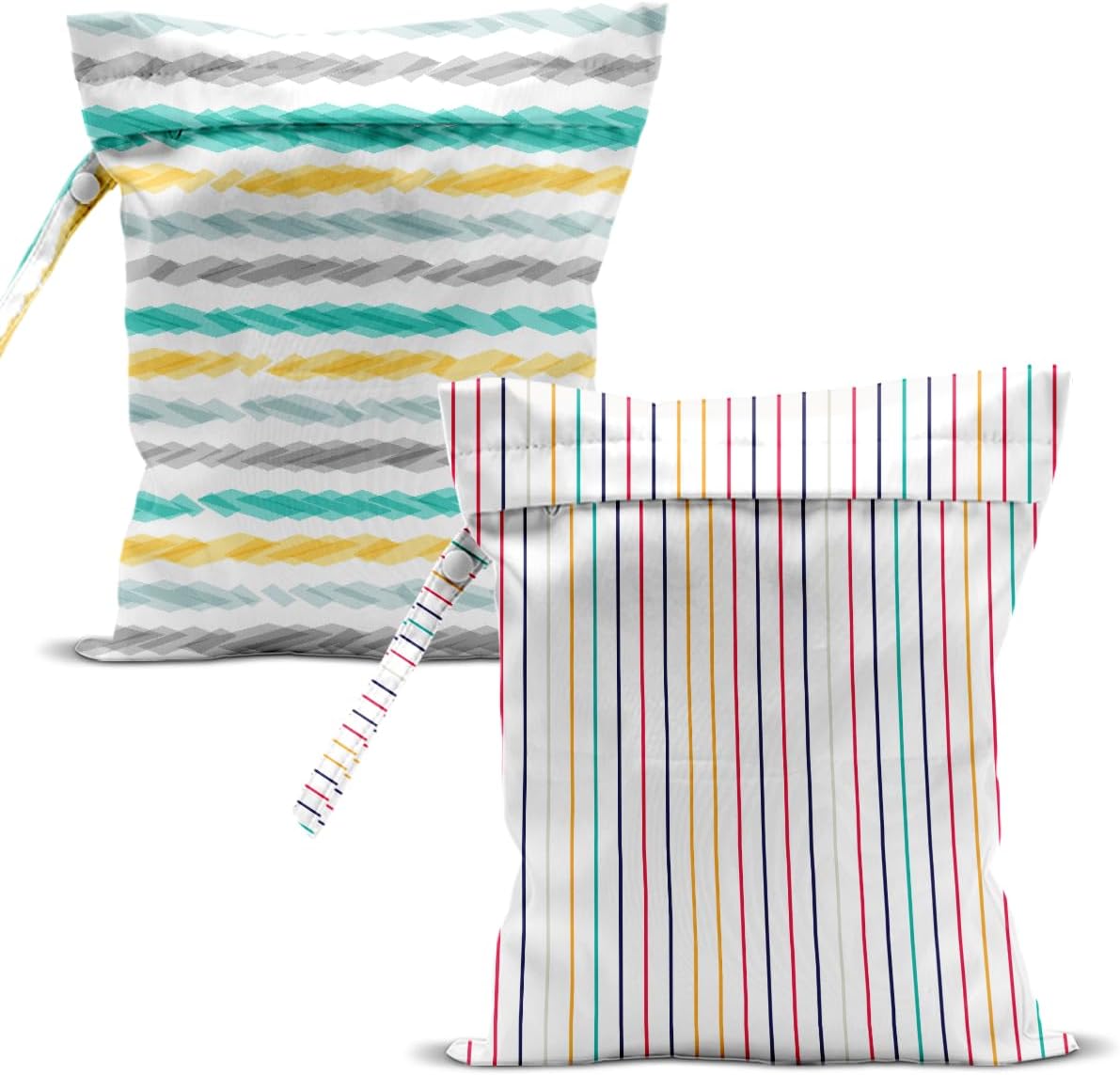 Swimsuit Bag Wet Bags for Travel Reusable Waterproof Dry Bags Diaper Bag Abstract Stripe Wet Bag for Swimsuit Towels Beach Gym 10.2×12.6 Inches