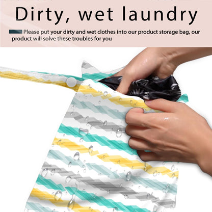 Swimsuit Bag Wet Bags for Travel Reusable Waterproof Dry Bags Diaper Bag Abstract Stripe Wet Bag for Swimsuit Towels Beach Gym 10.2×12.6 Inches