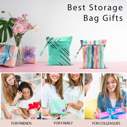 Swimsuit Bag Wet Bags for Travel Reusable Waterproof Dry Bags Diaper Bag Abstract Stripe Wet Bag for Swimsuit Towels Beach Gym 10.2×12.6 Inches