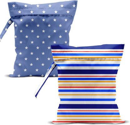 Swimsuit Bag Wet Bags for Travel Reusable Waterproof Dry Bags Diaper Bag Abstract Stripe Wet Bag for Swimsuit Towels Beach Gym 10.2×12.6 Inches