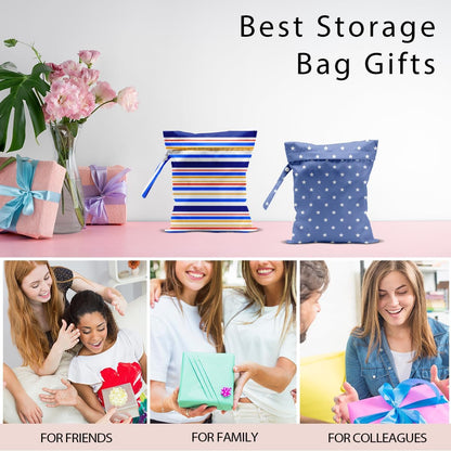 Swimsuit Bag Wet Bags for Travel Reusable Waterproof Dry Bags Diaper Bag Abstract Stripe Wet Bag for Swimsuit Towels Beach Gym 10.2×12.6 Inches
