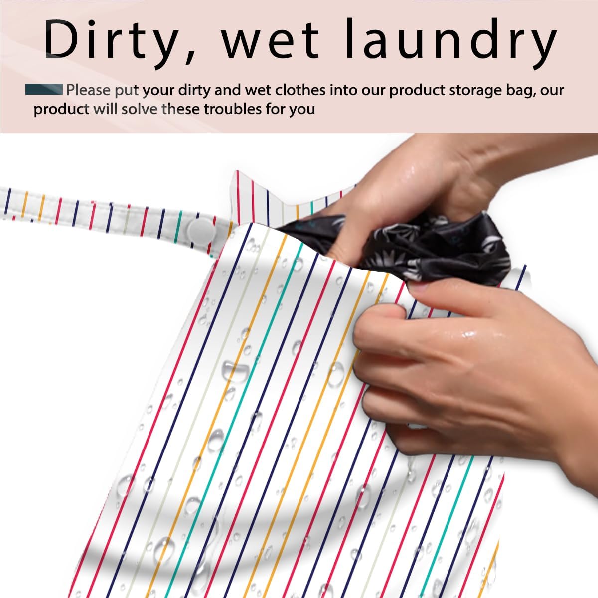 Swimsuit Bag Wet Bags for Travel Reusable Waterproof Dry Bags Diaper Bag Abstract Stripe Wet Bag for Swimsuit Towels Beach Gym 10.2×12.6 Inches