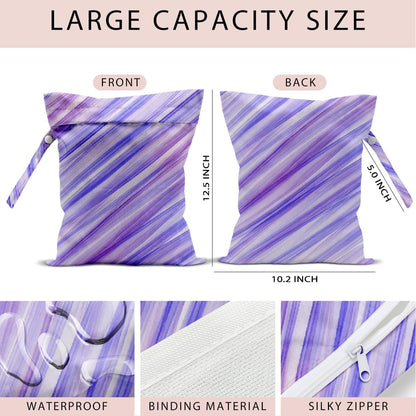 Swimsuit Bag Wet Bags for Travel Reusable Waterproof Dry Bags Diaper Bag Abstract Stripe Wet Bag for Swimsuit Towels Beach Gym 10.2×12.6 Inches