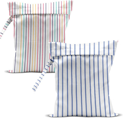 Swimsuit Bag Wet Bags for Travel Reusable Waterproof Dry Bags Diaper Bag Abstract Stripe Wet Bag for Swimsuit Towels Beach Gym 10.2×12.6 Inches