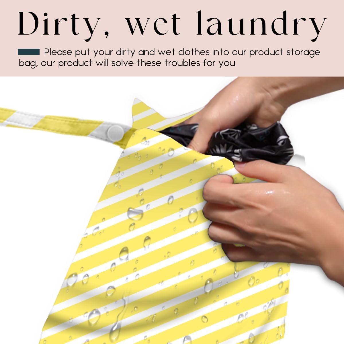 Swimsuit Bag Wet Bags for Travel Reusable Waterproof Dry Bags Diaper Bag Abstract Stripe Wet Bag for Swimsuit Towels Beach Gym 10.2×12.6 Inches