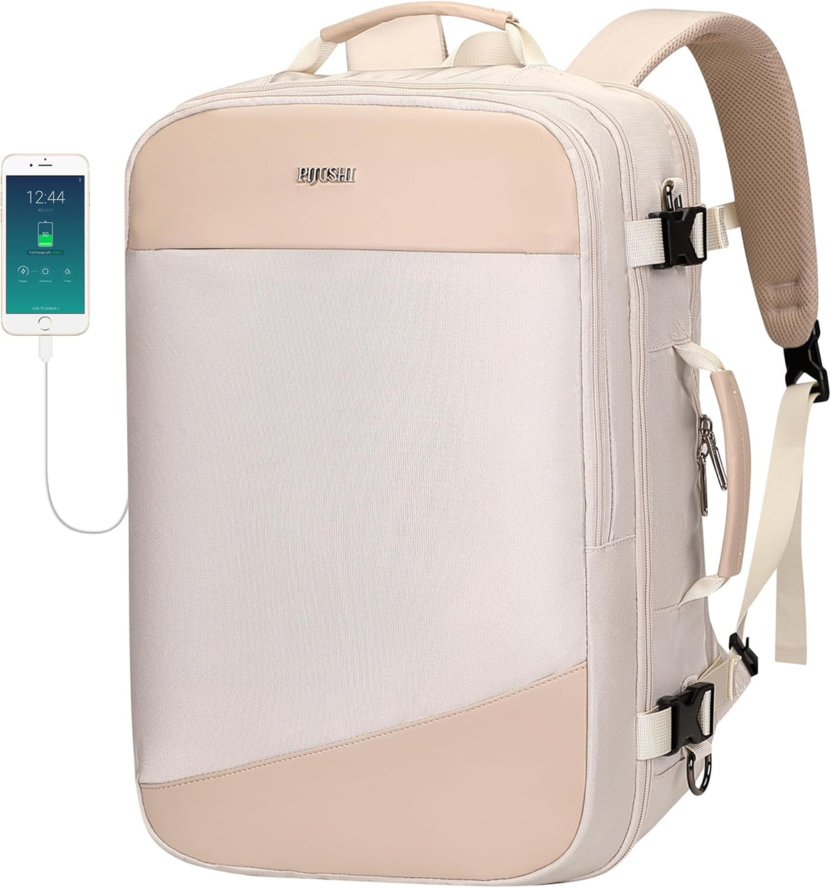3-In-1 Carry On Travel Backpack for Women Men, Fits 16" Laptop | Convertible Duffel/Shoulder Bag with USB Port, Wet Pocket, TSA-Friendly 180° Opening for Airport/Commute/Daily
