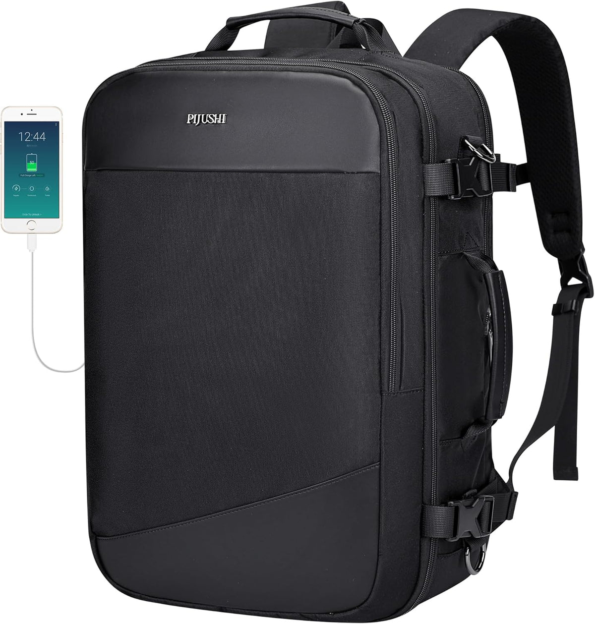 3-In-1 Carry On Travel Backpack for Women Men, Fits 16" Laptop | Convertible Duffel/Shoulder Bag with USB Port, Wet Pocket, TSA-Friendly 180° Opening for Airport/Commute/Daily