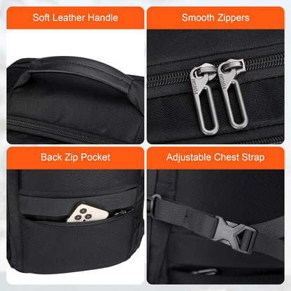3-In-1 Carry On Travel Backpack for Women Men, Fits 16" Laptop | Convertible Duffel/Shoulder Bag with USB Port, Wet Pocket, TSA-Friendly 180° Opening for Airport/Commute/Daily