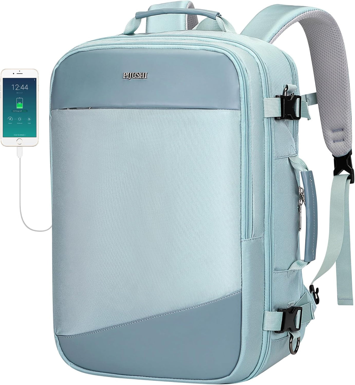 3-In-1 Carry On Travel Backpack for Women Men, Fits 16" Laptop | Convertible Duffel/Shoulder Bag with USB Port, Wet Pocket, TSA-Friendly 180° Opening for Airport/Commute/Daily