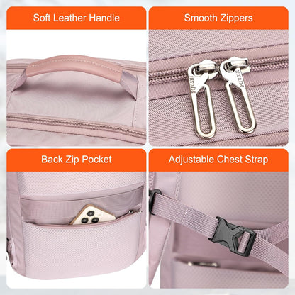 3-In-1 Carry On Travel Backpack for Women Men, Fits 16" Laptop | Convertible Duffel/Shoulder Bag with USB Port, Wet Pocket, TSA-Friendly 180° Opening for Airport/Commute/Daily