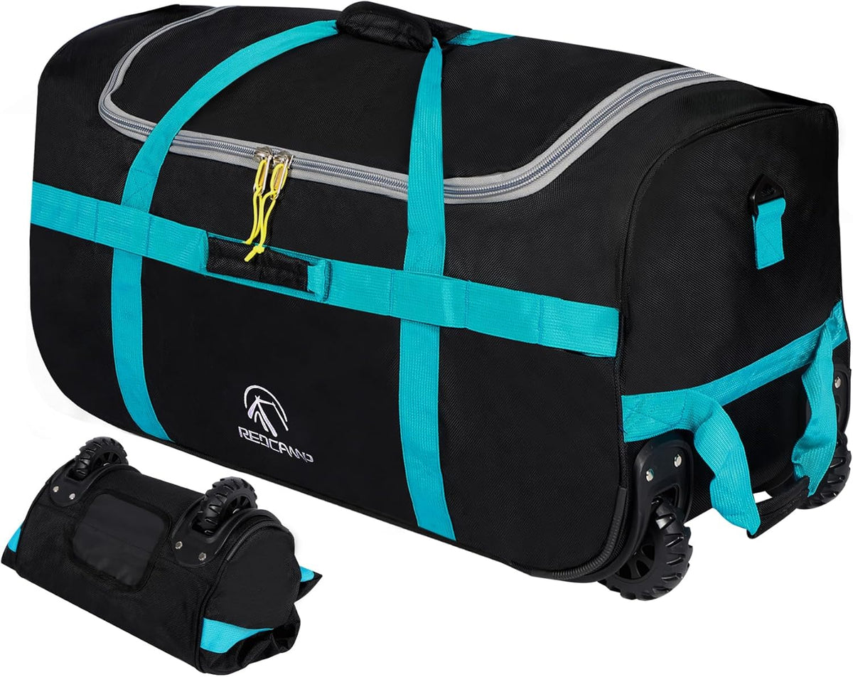 85L/120L/140L Foldable Duffle Bag with Wheels, Large Travel Duffel Bag