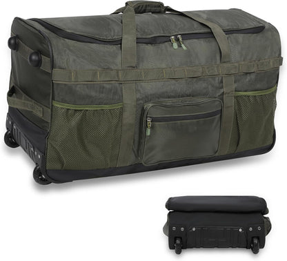 85L/120L/140L Foldable Duffle Bag with Wheels, Large Travel Duffel Bag