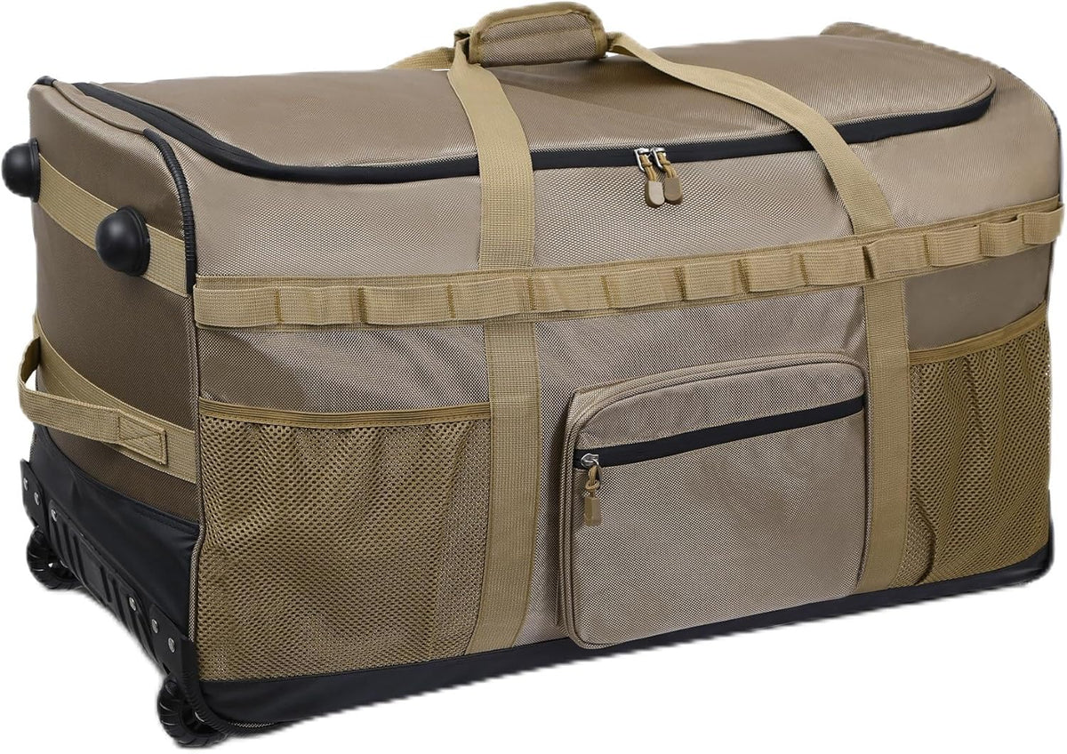 85L/120L/140L Foldable Duffle Bag with Wheels, Large Travel Duffel Bag
