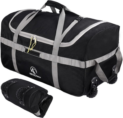 85L/120L/140L Foldable Duffle Bag with Wheels, Large Travel Duffel Bag