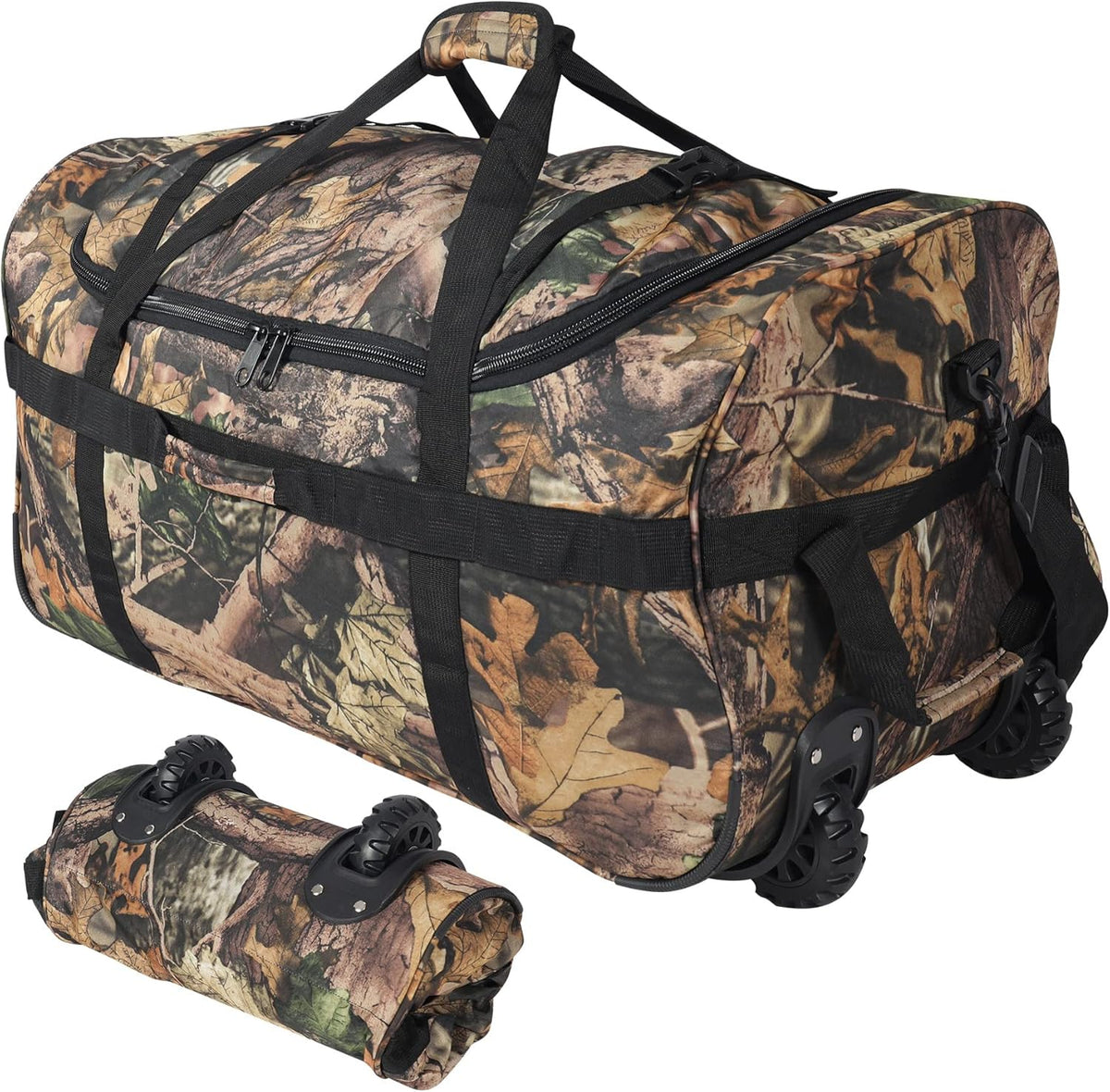 85L/120L/140L Foldable Duffle Bag with Wheels, Large Travel Duffel Bag