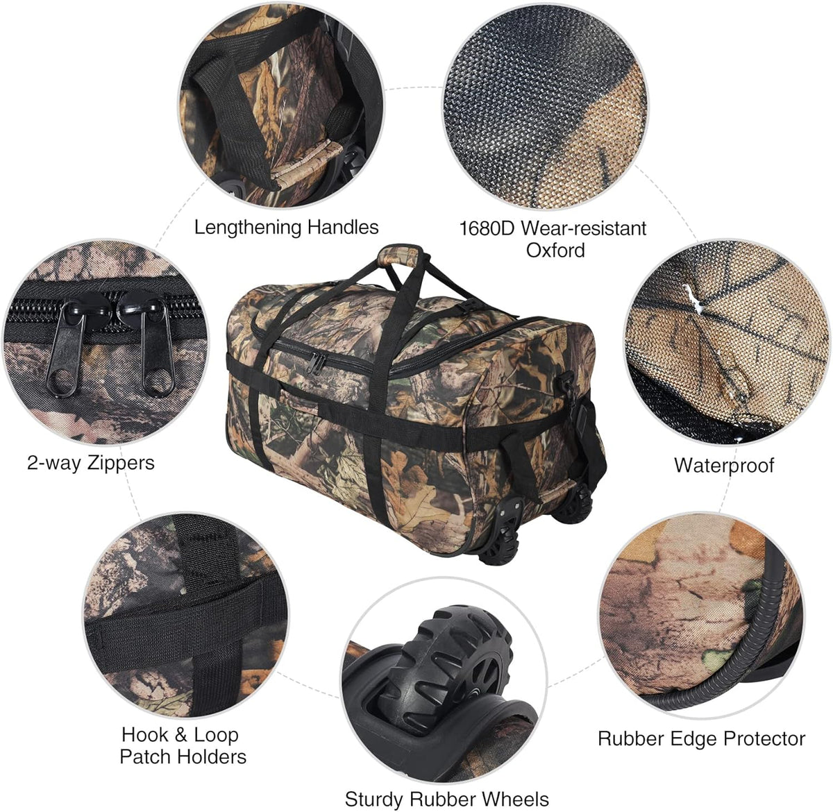85L/120L/140L Foldable Duffle Bag with Wheels, Large Travel Duffel Bag