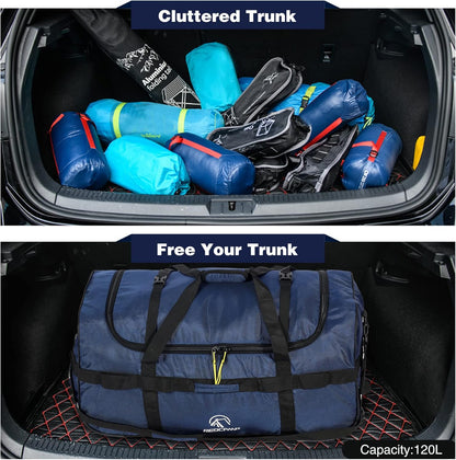 85L/120L/140L Foldable Duffle Bag with Wheels, Large Travel Duffel Bag