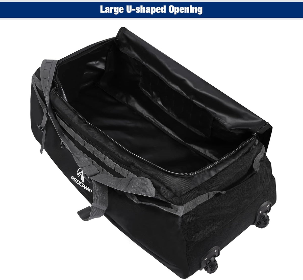 85L/120L/140L Foldable Duffle Bag with Wheels, Large Travel Duffel Bag