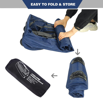 85L/120L/140L Foldable Duffle Bag with Wheels, Large Travel Duffel Bag